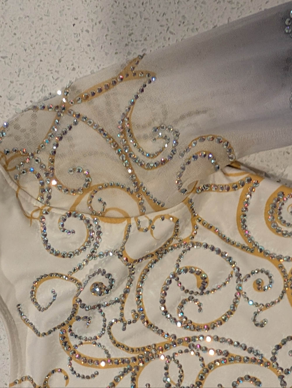 ATHLETE WORN Ozone gymnastics Leotard AM Medium SWAROVSKI Elite Competition Team - Picture 17 of 17